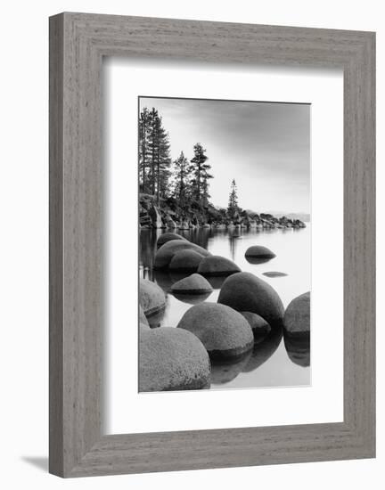 Shoreline, Lake Tahoe-null-Framed Art Print