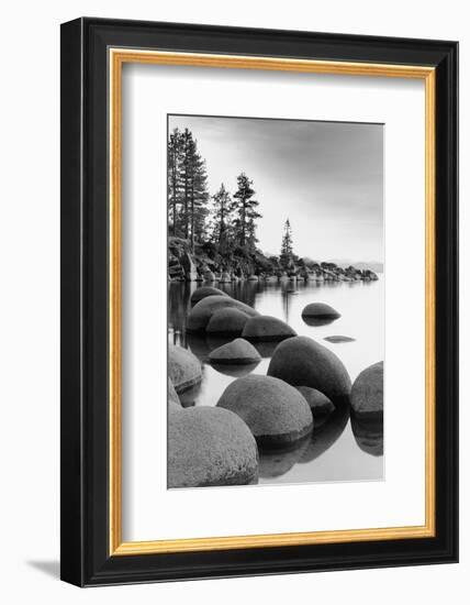 Shoreline, Lake Tahoe-null-Framed Art Print