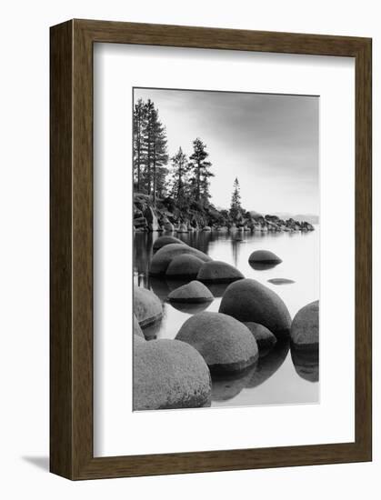 Shoreline, Lake Tahoe-null-Framed Art Print