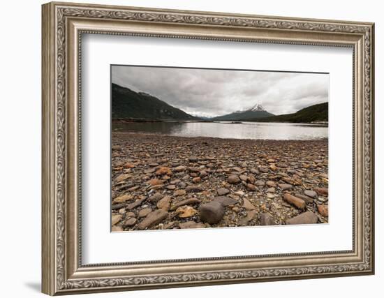 Shoreline Near Drake Passage, Tierra Del Fuego, Patagonia, Argentina-James White-Framed Photographic Print