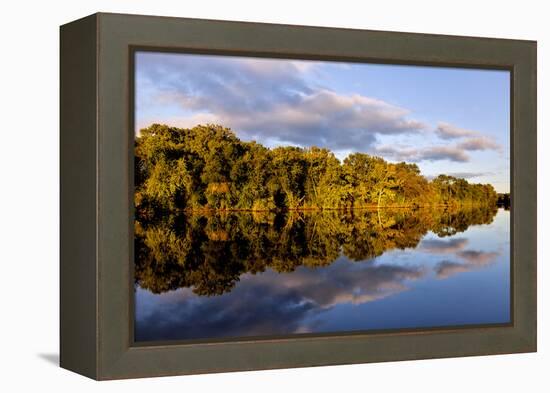 Shoreline of the Erie Canal in Fultonville, New York, USA-Joe Restuccia III-Framed Premier Image Canvas