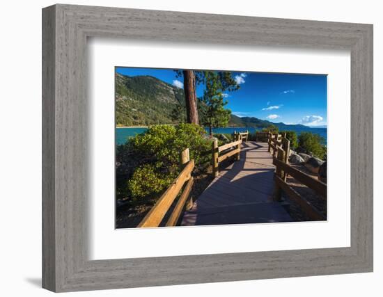 Shoreline path at Sand Harbor State Park, Lake Tahoe, Nevada, USA-Russ Bishop-Framed Photographic Print