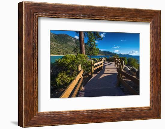 Shoreline path at Sand Harbor State Park, Lake Tahoe, Nevada, USA-Russ Bishop-Framed Photographic Print