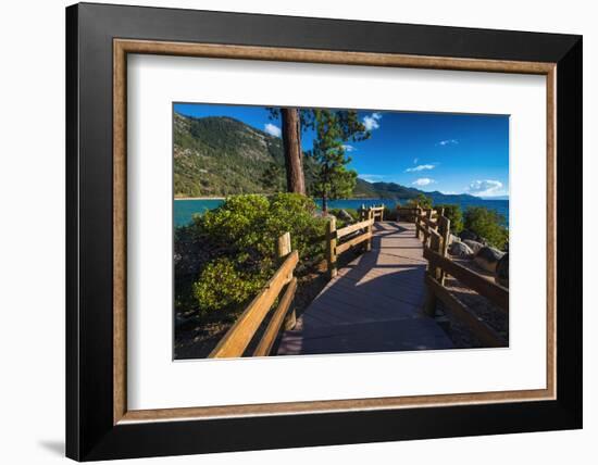 Shoreline path at Sand Harbor State Park, Lake Tahoe, Nevada, USA-Russ Bishop-Framed Photographic Print