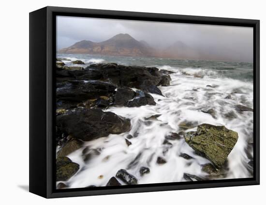 Shoreline with Approaching Squall, Loch Na Keal, Mull, Inner Hebrides, Scotland, UK, December 2007-Niall Benvie-Framed Premier Image Canvas