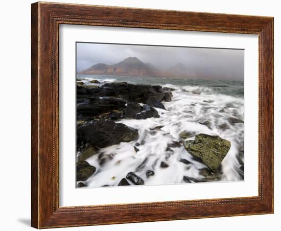 Shoreline with Approaching Squall, Loch Na Keal, Mull, Inner Hebrides, Scotland, UK, December 2007-Niall Benvie-Framed Photographic Print