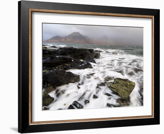 Shoreline with Approaching Squall, Loch Na Keal, Mull, Inner Hebrides, Scotland, UK, December 2007-Niall Benvie-Framed Photographic Print