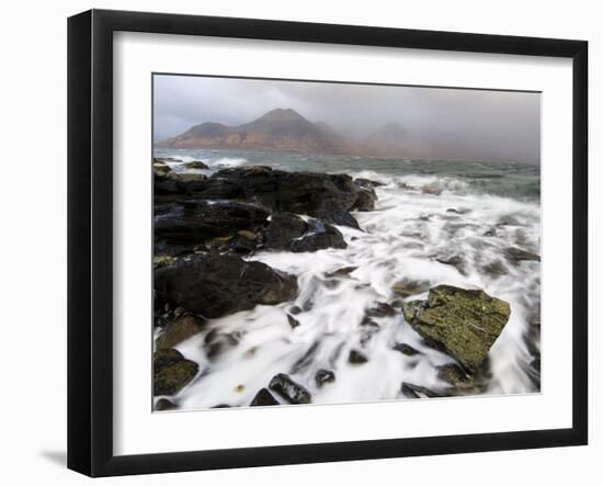 Shoreline with Approaching Squall, Loch Na Keal, Mull, Inner Hebrides, Scotland, UK, December 2007-Niall Benvie-Framed Photographic Print