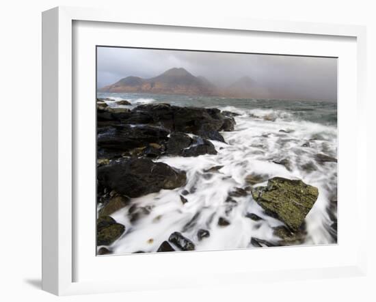 Shoreline with Approaching Squall, Loch Na Keal, Mull, Inner Hebrides, Scotland, UK, December 2007-Niall Benvie-Framed Photographic Print