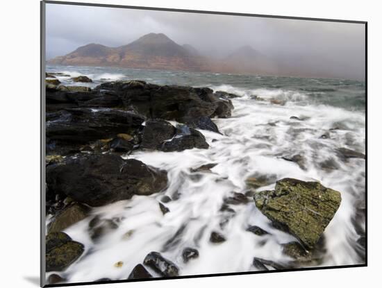 Shoreline with Approaching Squall, Loch Na Keal, Mull, Inner Hebrides, Scotland, UK, December 2007-Niall Benvie-Mounted Photographic Print