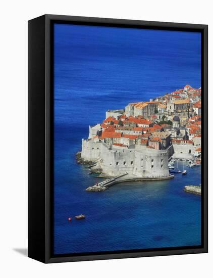 Shores of Adriatic Sea, Dubrovnik, Croatia-Keren Su-Framed Premier Image Canvas