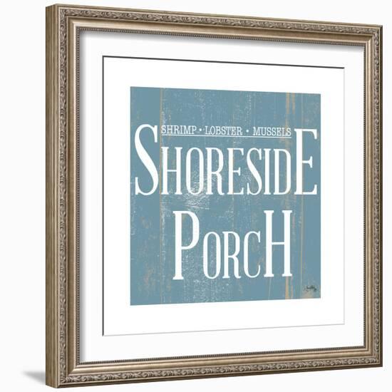 Shoreside Porch Square-Elizabeth Medley-Framed Art Print