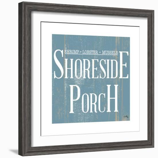 Shoreside Porch Square-Elizabeth Medley-Framed Art Print