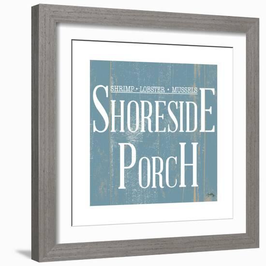 Shoreside Porch Square-Elizabeth Medley-Framed Art Print