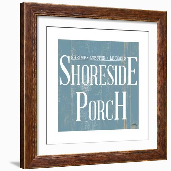 Shoreside Porch Square-Elizabeth Medley-Framed Art Print