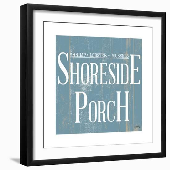 Shoreside Porch Square-Elizabeth Medley-Framed Art Print