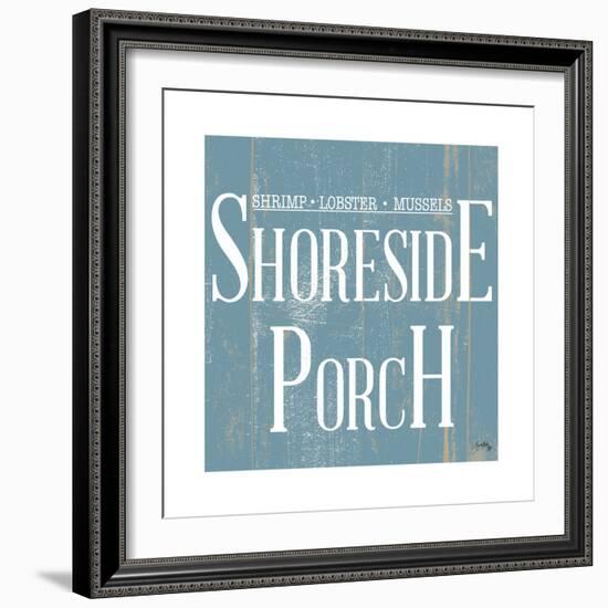 Shoreside Porch Square-Elizabeth Medley-Framed Art Print