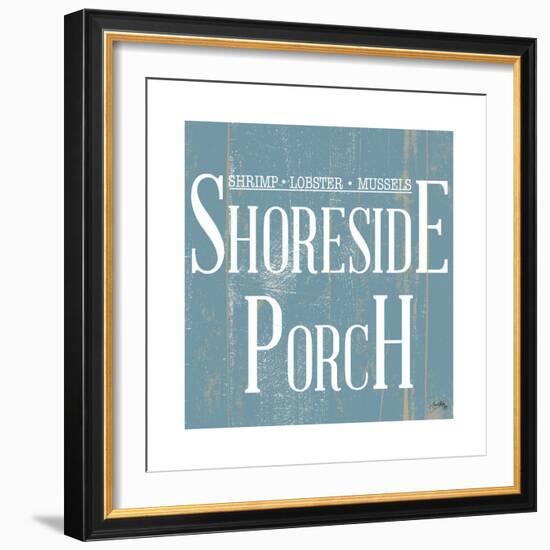 Shoreside Porch Square-Elizabeth Medley-Framed Art Print