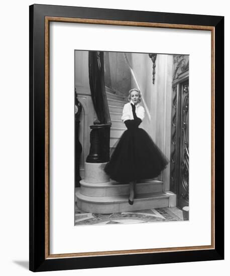 Short Wrap, Worn with Short Ball Gowns, Showing Off the Wearer's Waist-Nina Leen-Framed Photographic Print