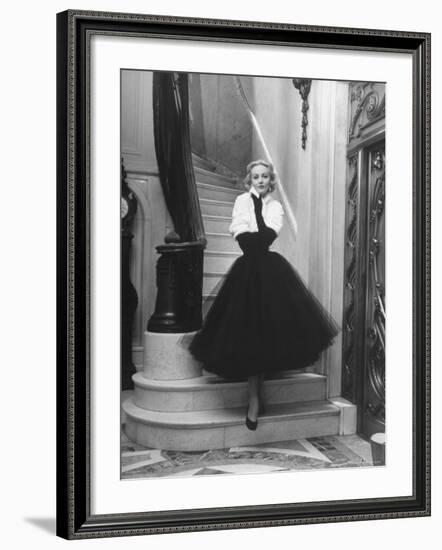 Short Wrap, Worn with Short Ball Gowns, Showing Off the Wearer's Waist-Nina Leen-Framed Photographic Print