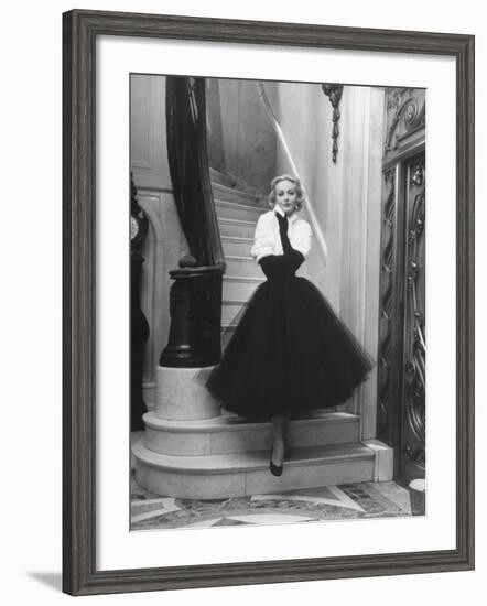 Short Wrap, Worn with Short Ball Gowns, Showing Off the Wearer's Waist-Nina Leen-Framed Photographic Print