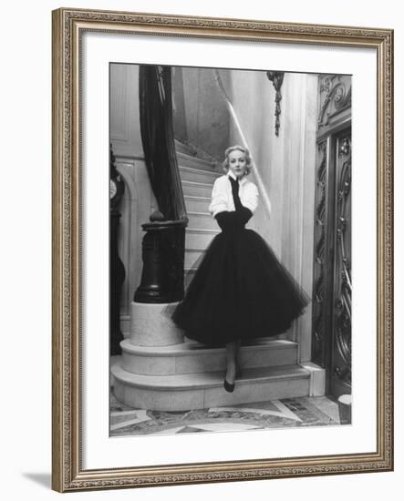 Short Wrap, Worn with Short Ball Gowns, Showing Off the Wearer's Waist-Nina Leen-Framed Photographic Print