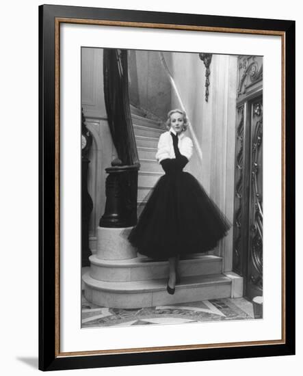 Short Wrap, Worn with Short Ball Gowns, Showing Off the Wearer's Waist-Nina Leen-Framed Photographic Print