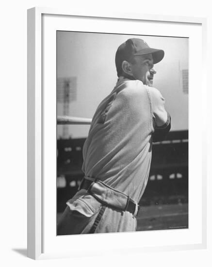 Shortstop Luke Appling Swinging a Bat-Wallace Kirkland-Framed Premium Photographic Print