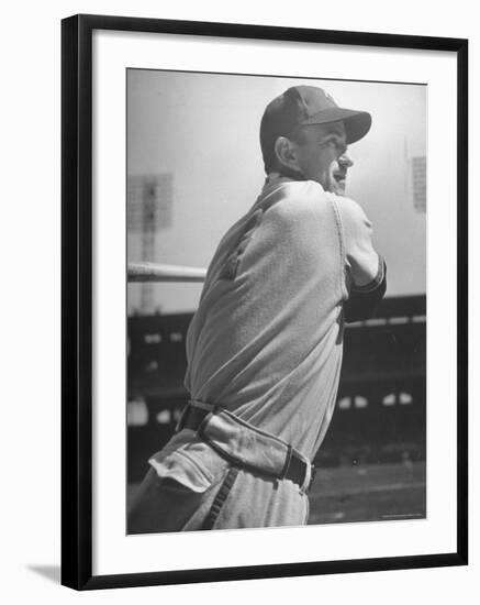 Shortstop Luke Appling Swinging a Bat-Wallace Kirkland-Framed Premium Photographic Print