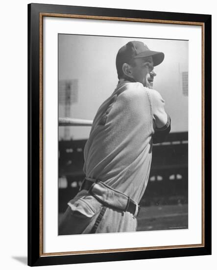 Shortstop Luke Appling Swinging a Bat-Wallace Kirkland-Framed Premium Photographic Print