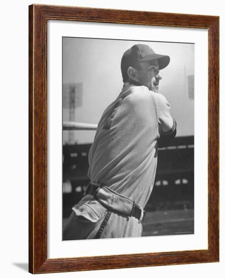 Shortstop Luke Appling Swinging a Bat-Wallace Kirkland-Framed Premium Photographic Print