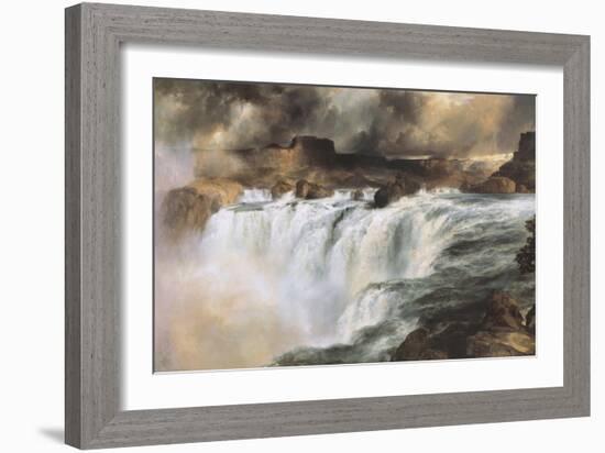 Shoshone Falls on the Snake River-Thomas Moran-Framed Art Print