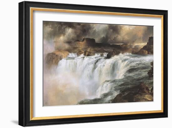 Shoshone Falls on the Snake River-Thomas Moran-Framed Art Print