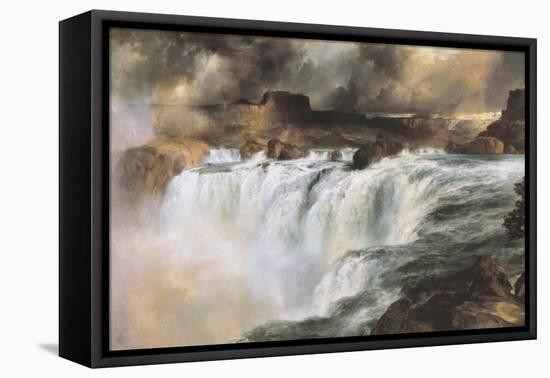 Shoshone Falls on the Snake River-Thomas Moran-Framed Stretched Canvas