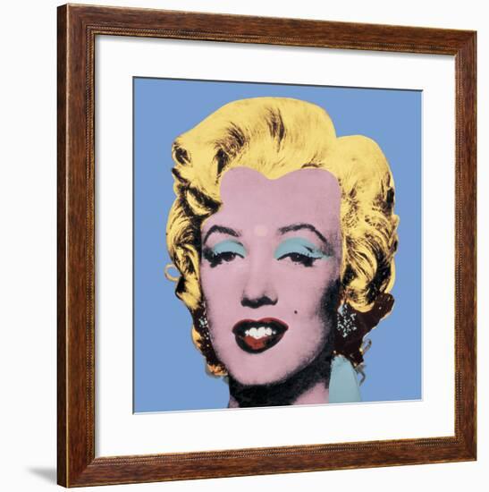 Shot Light Blue Marilyn, 1964-Andy Warhol-Framed Art Print