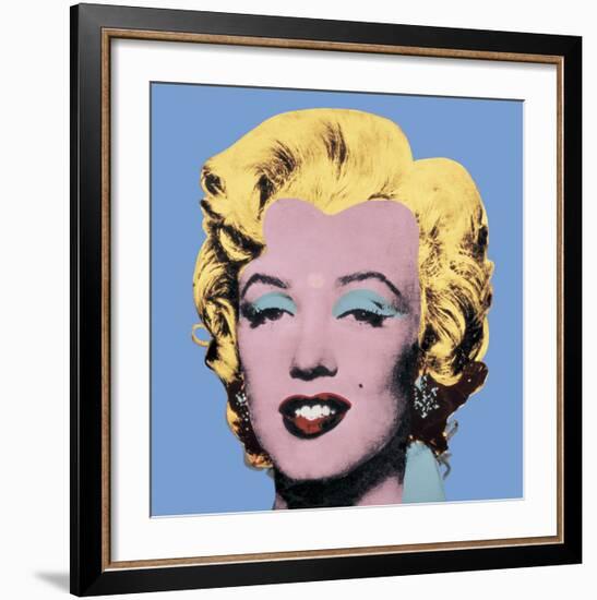 Shot Light Blue Marilyn, 1964-Andy Warhol-Framed Art Print