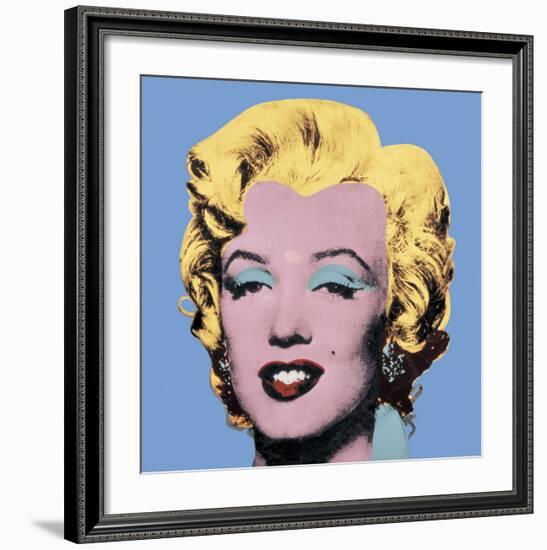 Shot Light Blue Marilyn, 1964-Andy Warhol-Framed Art Print