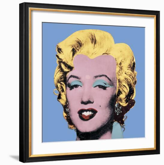 Shot Light Blue Marilyn, 1964-Andy Warhol-Framed Art Print