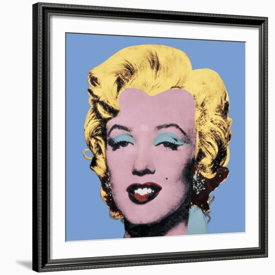 Shot Light Blue Marilyn, 1964-Andy Warhol-Framed Art Print