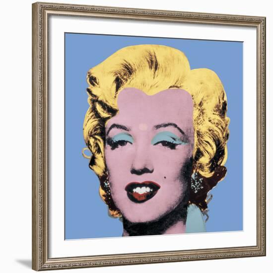 Shot Light Blue Marilyn, 1964-Andy Warhol-Framed Art Print