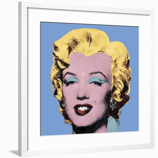 Shot Light Blue Marilyn, 1964-Andy Warhol-Framed Art Print