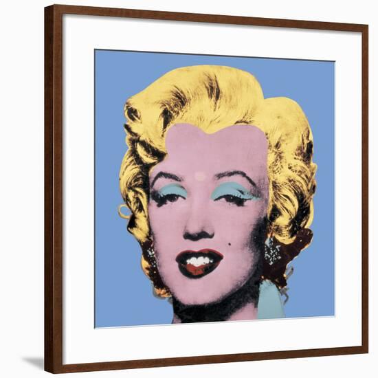 Shot Light Blue Marilyn, 1964-Andy Warhol-Framed Art Print