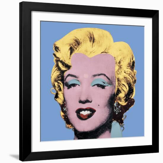 Shot Light Blue Marilyn, 1964-Andy Warhol-Framed Art Print