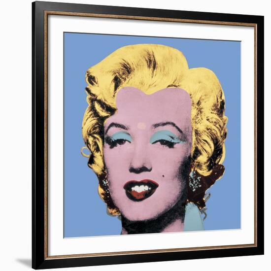 Shot Light Blue Marilyn, 1964-Andy Warhol-Framed Art Print