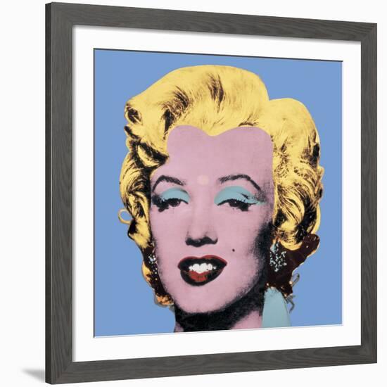Shot Light Blue Marilyn, 1964-Andy Warhol-Framed Art Print