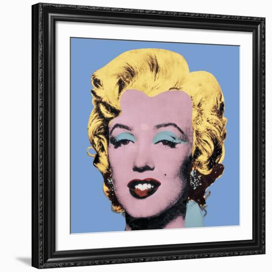 Shot Light Blue Marilyn, 1964-Andy Warhol-Framed Art Print