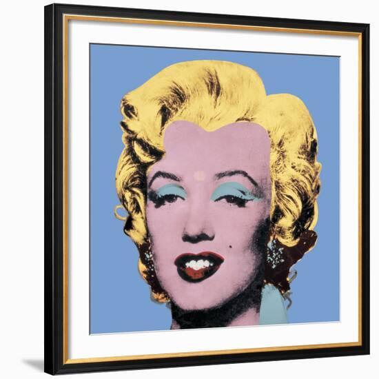 Shot Light Blue Marilyn, 1964-Andy Warhol-Framed Art Print