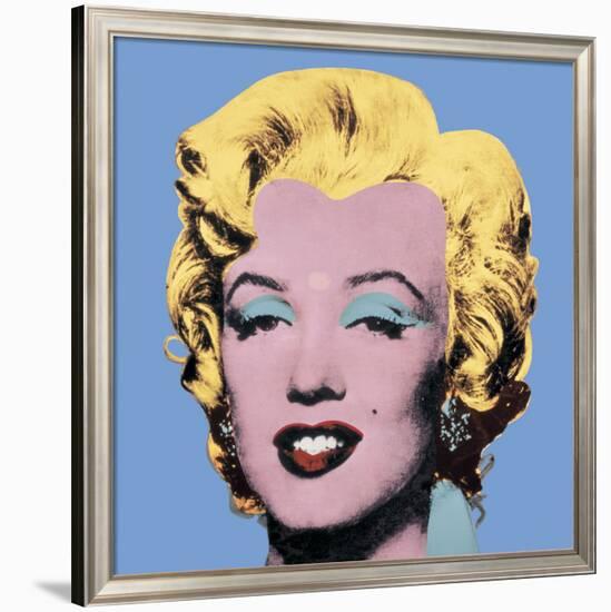 Shot Light Blue Marilyn, 1964-Andy Warhol-Framed Art Print