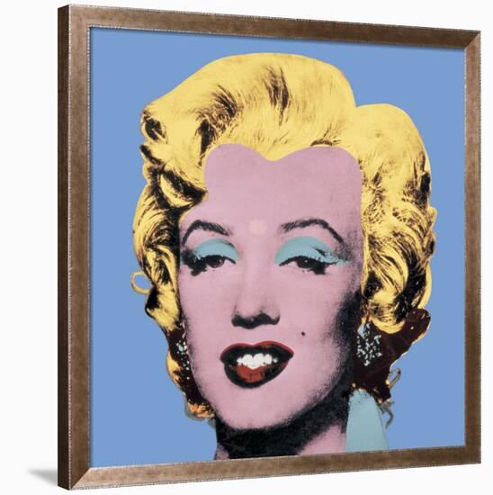 Shot Light Blue Marilyn, 1964-Andy Warhol-Framed Art Print