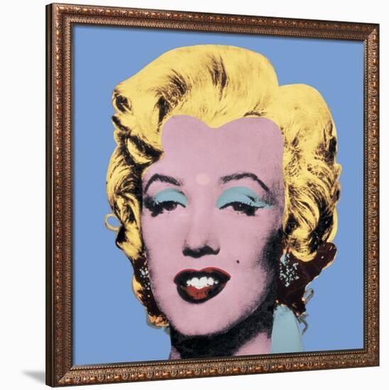 Shot Light Blue Marilyn, 1964-Andy Warhol-Framed Art Print